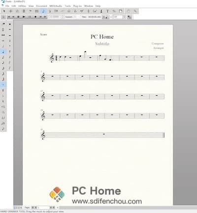 Makemusic Finale 主界面