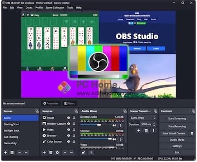 OBS Studio 主界面