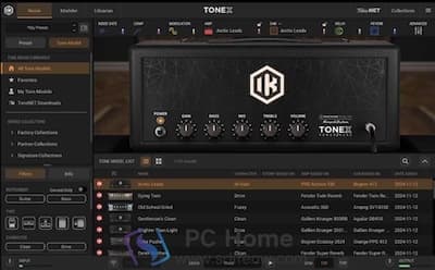 IK Multimedia TONEX MAX 主界面